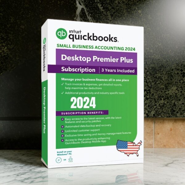 QuickBooks Premier Plus 2024 For Windows - 3 Years  Subscription - USA Version